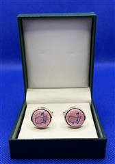 PINK AND BLUE AUGUSTA MASTERS 2023 CUFFLINKS WITH MASTERS GREEN BOX